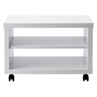 ネットフォース STV テレビ台 26型 キャスター付 幅600×奥行370×高さ405mm ホワイト STV-600-AW-WH 1台（直送品）