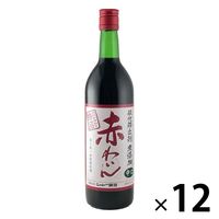 シャトー勝沼 酸化防止剤無添加 赤わいん　赤ワイン 中口 720ml 1セット（1本×12）