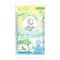 オーカ デリケートウェットコットンシート 15枚入 1個 大一紙工