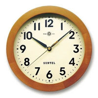 さんてる スタンダード 電波時計 アラビア文字 置き掛け兼用 直径250×奥行45mm ブラウン SR01_BR_A 1個（直送品）