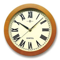 さんてる スタンダード 電波時計 ローマ文字 置き掛け兼用 直径250×奥行45mm ブラウン SR01_BR_R 1個（直送品）