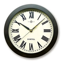 さんてる スタンダード 電波時計 ローマ文字 置き掛け兼用 直径250×奥行45mm ライトブラック SR03_DBK_R 1個（直送品）