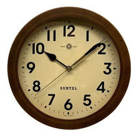 さんてる レトロ 電波時計 メモリー 置き掛け兼用 直径250×奥行45mm アンティークブラウン SR25_A 1個（直送品）
