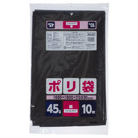 ジャパックス JNL421 ポリ袋45L 黒 LL 10枚 4521684148216 1箱(60個入)（直送品）