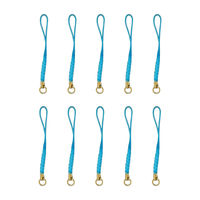 日本紐釦貿易 カン付根付紐 ストラップ 8cm 青 F1-106 1セット(50本:10本×5個)