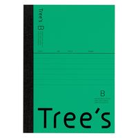 日本ノート Tree’s A6 B罫48枚 グリーン UTRBA6G 1セット(20冊)（直送品）