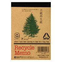 ナカバヤシ 古紙再生紙 メモ帳 リサイクルメモ B7 メテ-100 1セット(1個×20)