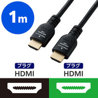 エレコム HDMIケーブル/Premium/スタンダード/1.0m/ブラック DH-HDPS14E10BK2 1個