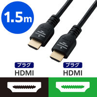 HDMI ケーブル 1.5m プレミアムハイスピード 4K 60Hz ブラック DH-HDPS14E15BK2 エレコム 1個（直送品）