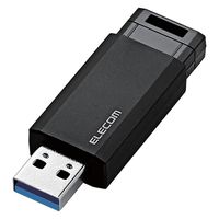 USBメモリ ノック式 128GB USB3.2(Gen1) ブラック MF-PKU3128GBK/E エレコム 1個（直送品）