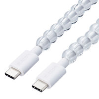 USB-Cケーブル (TypeC to C) 1m コードジュエリー クリア MPA-CJCC10CR エレコム 1個（直送品）