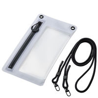 エレコム スマートフォン用防水ケース/IPX8/ショルダーストラップ付属/気密ファスナータイプ/グレー P-WPSZ05GY 1個