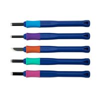 エスコ 5本組 彫刻刀(ラバーグリップ) EA588G-1A 1セット(5組)（直送品）