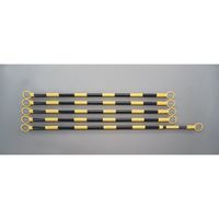 エスコ 1.8ー3.2m 伸縮ガードバー(ロング・黄/黒・5本) EA983FV-250 1組（直送品）