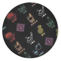 カンダ 台湾ネオン コースター ラウンド BK 4536818446083 1個（直送品）