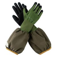 ユニワールド 袖付き天然ゴム手袋 オリーブS NS-25 1双