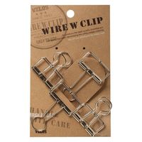 ベロス ワイヤーWクリップ シルバー 大 WDCP-14SV 1パック(4個)