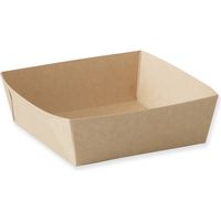 天満紙器 製菓資材 クラフトベーキングトレー BT8732 茶無地 004469082 1袋(50枚)