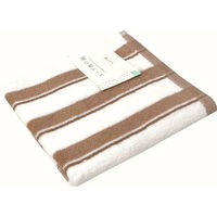 林 フェイスタオル エーゲ海産コットン ベイストライプ ベージュ FI700528 1枚