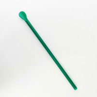 羽柴化成工業 スプーンストロー φ7×210mm 裸 緑 17s721g 1箱(500枚)