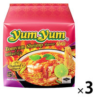 インターフレッシュ yumyum（ヤムヤム） インスタントラーメン トムヤムシュリンプ味 袋麺 1袋（15食：5食入×3袋）