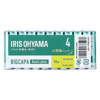 アイリスオーヤマ BIGCAPA basic plus アルカリ乾電池 単4形10本パック LR03Bbp/10S 1個（直送品）