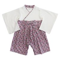 Aenak（アエナック）ボトム花柄ロンパース ピンク 90cm 1着 ROK