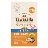 ヤワラハ グレインフリー ソフト 11歳以上用 超小型～小型犬 チキン&野菜入り 小粒 国産 600g 1袋 マルカン