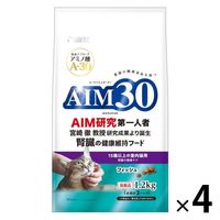 AIM30 15歳以上の室内猫用 腎臓の健康ケア フィッシュ 国産 1.2kg 4袋 マルカン キャットフード