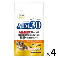 AIM30 11歳以上の室内避妊・去勢後猫用 腎臓の健康ケア チキン 国産 1.2kg 4袋 マルカン キャットフード