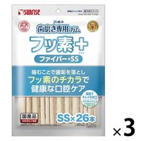 ゴン太の歯磨き専用ガム フッ素プラス ファイバーSS アパタイトカルシウム入 国産 26本入 1セット（1袋×3）マルカン 犬用