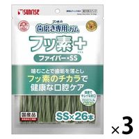ゴン太の歯磨き専用ガム フッ素プラス ファイバー SS クロロフィル入 国産 26本入 1セット（1袋×3）マルカン 犬用 おやつ