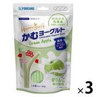 ハッピー・スリーフェアリー かむヨーグルト 青リンゴ 90g（14本入）3袋 フォーキャンス