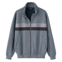 ケアファッション のびのび素材フルジップジャケット さっと羽織れる 肌触り快適 紳士 NV L 82087812 1着（直送品）