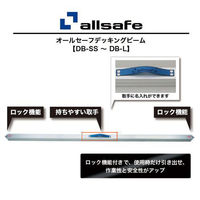 オールセーフDB-Lラッキングビーム2本セット新品箱入り DB-L デッキングビーム allsafe トラックレール用 - 【通販