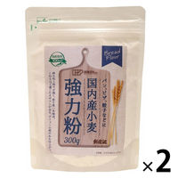 創健社 国内産小麦 強力粉 チャック付 300g 1セット（1個×2）