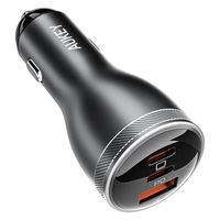AUKEY カーチャージャー Rapide Mix 65W A 1ポート/C 2ポート CC-Y24-GY 1個