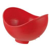 リッチェル らくチンお料理ボウル くるっと L レッド ザルボウル 4973655169858 1個（直送品）