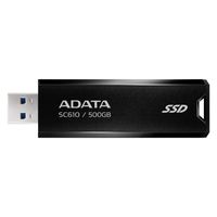 ADATA USB3.2 Gen2 スティック型SSD 500GB SC610-500G-CBK/RD 1個（直送品）