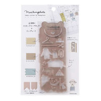 クツワ マステンプレート アニマル DE011C 1セット(1個×5)