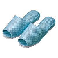 日紅商事 ストライプ柄前開きスリッパ ブルー 20足セット NB5001(20足セット)-ブルー-26.0cm 1箱(20足入)（直送品）