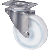 テンテキャスター プレート式キャスター"ALPHA(ナイロン車・ステンレス金具) φ160 自在式 8470UOO160P63 1個（直送品）