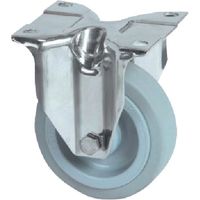 テンテキャスター プレート式キャスター"ALPHA(タイヤ痕レスタイプ・ステンレス金具) φ100 固定式 8478UFD100P62 1個（直送品）
