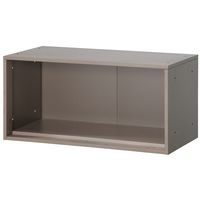 PREDONA（プレドナ）スチールシェルフ  オープン 上置き用 1段 幅800×奥行400×高さ390mm モカブラウン 1台(1梱包)（取寄品）