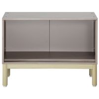 PREDONA（プレドナ）スチールシェルフ  オープン 下置き用 1段 幅800×奥行400×高さ580mm モカブラウン ラウンド脚　1台(2梱包)（取寄品）