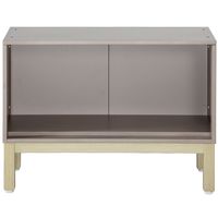 PREDONA（プレドナ）スチールシェルフ  オープン 下置き用 1段 幅800×奥行400×高さ580mm モカブラウン スクエア脚　1台(2梱包)（取寄品）