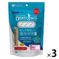 デンティ・スリーフェアリー 犬用 歯みがきガム M 中型犬用 75g（約6個入）3袋 フォーキャンス