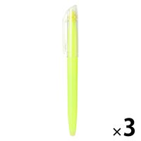 無印良品 こすって消せる蛍光ペン 黄色 1セット（1本×3） 良品計画