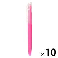 無印良品 こすって消せる蛍光ペン ピンク 1セット（1本×10） 良品計画