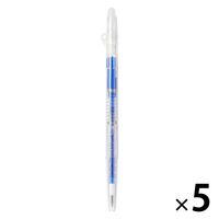 無印良品 こすって消せるスリムボールペン ノック式 0.38mm 青 1セット（1本×5） 良品計画
